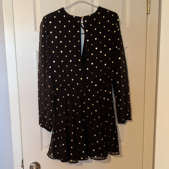 Lovers and Friends Hayley Dress in Gold Dot - Picture 3 of 5
